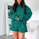 thumbnail image 4 of Traje Deportivo Trajes de 2 piezas para mujer Conjunto de 2 piezas de color sólido Conjunto suelto Ropa de exterior para mujer Cgtredaw L Verde para Mujer, 4 of 9