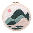 thumbnail image 1 of Abbracc 1 Set Punch Embrodiery Starter Kits Sunrise Pattern DIY Needlework Crafts 3, 1 of 7