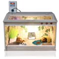 thumbnail image 4 of Comedero de comida y agua para reptiles, hábitat de tortugas, platos grandes y pequeños de plástico para un juego de lagartos, camaleones, iguanas, serpientes, geckos, 2 unidades, 4 of 7