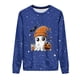 thumbnail image 4 of Heisall Womens Hoodies Halloween-themed Sparkling Print Round Neck Long Sleeve Fleece-lined Casual Sporty Fashion Sweatshirts, 4 of 9