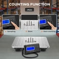thumbnail image 2 of Bonvoisin Postal Scale Digital 300kg/660lb Parcel Shipping Scale with External LCD Display, Stainless Steel Platform, 4 AA Batteries & Mains Adapter Included, kg/oz/, 2 of 7