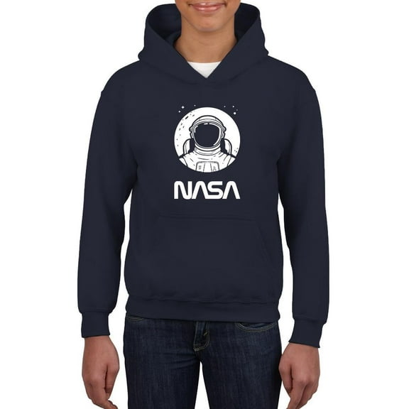 NASA Nasa Astronaut Over Moon Hoodie Juniors -NASA Designs, x-Large