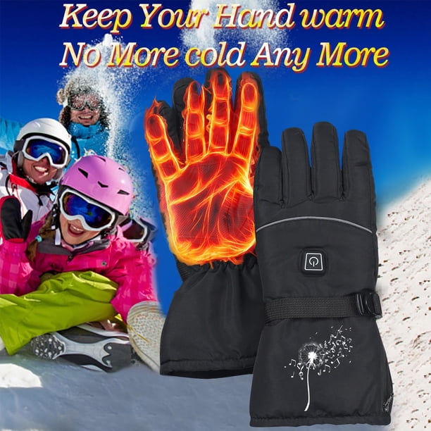 Guantes de mujer con cinco dedos recargables y retales, guantes calefactores para deportes, esquí y equitación, guantes cálidos para mujer.