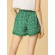 thumbnail image 5 of INSPIRE CHIC Pantalones Cortos De Playa De Cintura Elástica Con Estampado Floral De Encaje De Verano Para Mujer Verde XL, 5 of 6