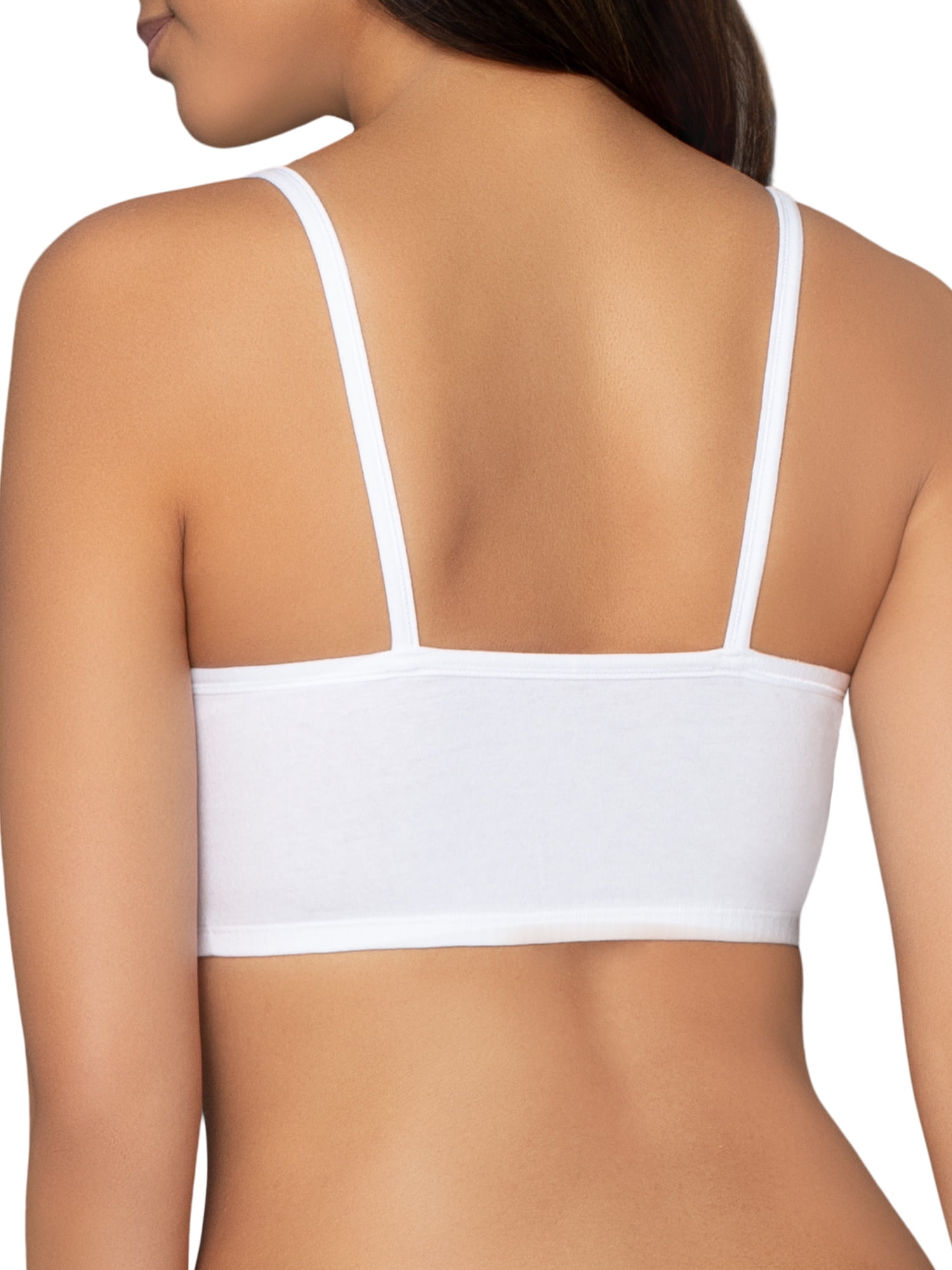 Fruit of the Loom Womens Spaghetti Strap Cotton Pull Over 3 Pack Sports Bra