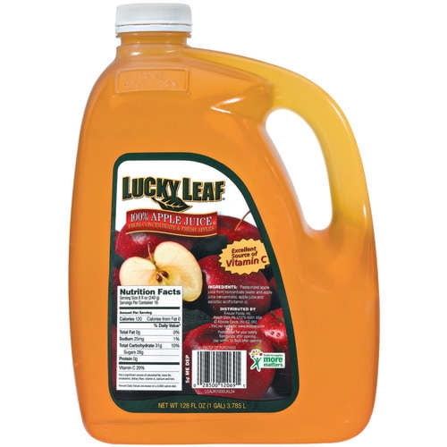 Lucky Leaf 100 Apple Juice 1 Gallon