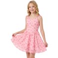 thumbnail image 5 of IBTOM CASTLE Teen Girls Floral Spaghetti Strap Sundress Party Dress | Adjustable Bow V Neck Ruffle Summer Dress, Tween Girls Graduation Dance Dress,Teens Birthday Holiday Dresses Pink, 5 of 7