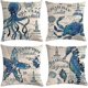 thumbnail image 1 of Fundas de almohada decorativas de algodón y lino, juego de 4 fundas cuadradas de 45 x 45 cm para el hogar., 1 of 5