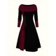 thumbnail image 1 of Vestido largo de punto de manga larga para mujer, Vestido de punto con botones, cuello desbocado, línea A, otoño e invierno, nuevo, 1 of 5