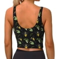 thumbnail image 3 of Kdxio Bee Floral Print Workout Crop Tank Top for Women Racerback Yoga Tank Tops Athletic Sports Shirts Exercise Undershirts, 3 of 9