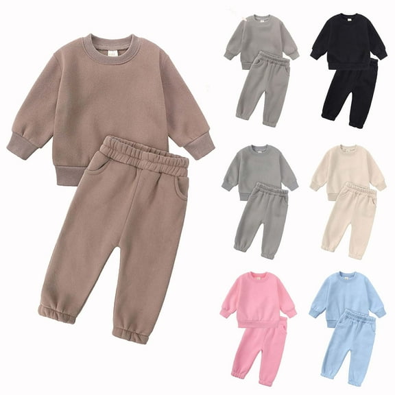 Cethrio Outfit Sets for Kids Girls Cott2025 Christmas Gifts Solid Long Sleeve Kids Gray Fall and Winter Clothes Size 7-8 Years