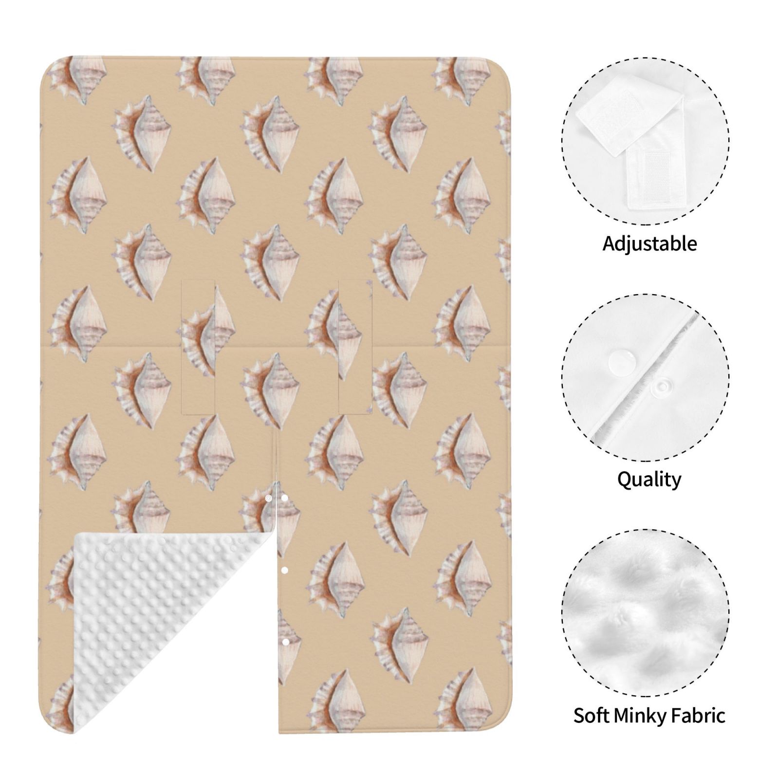 Car Seat Cover Baby - Conch Shell No.J917 Breathable Infant Car Seat Cover for Baby Carseat, Lightweight Comfort Baby Essentials Must Haves Newborn Stuff for Girl Boy
