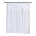 thumbnail image 1 of Carnation Home Fashions FSCL-JAS-21 Jasmine Fabric Shower Curtain in White, 1 of 4