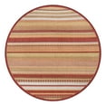 thumbnail image 3 of Unique Loom Baja Outdoor Collection Area Rug - Coronado (5' 3" Round Burgundy/Ivory), 3 of 7