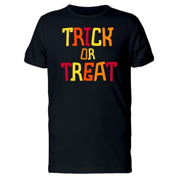 Colorful Letters Trick Or Treat Tee Men's -Image by Shutterstock