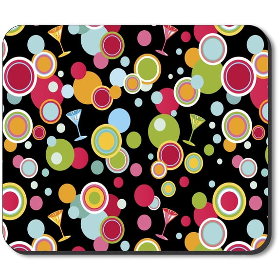 Art Plates Mouse Pad - Martini Polka Dots