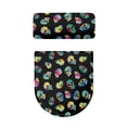 thumbnail image 5 of HELLHERO Colorful Skull Toilet Seat Covers Set Easter 2 Piece Set Stretch Fit Elastic Edge Bathroom Toilet Cozy Set Elastic Bottom, 5 of 8