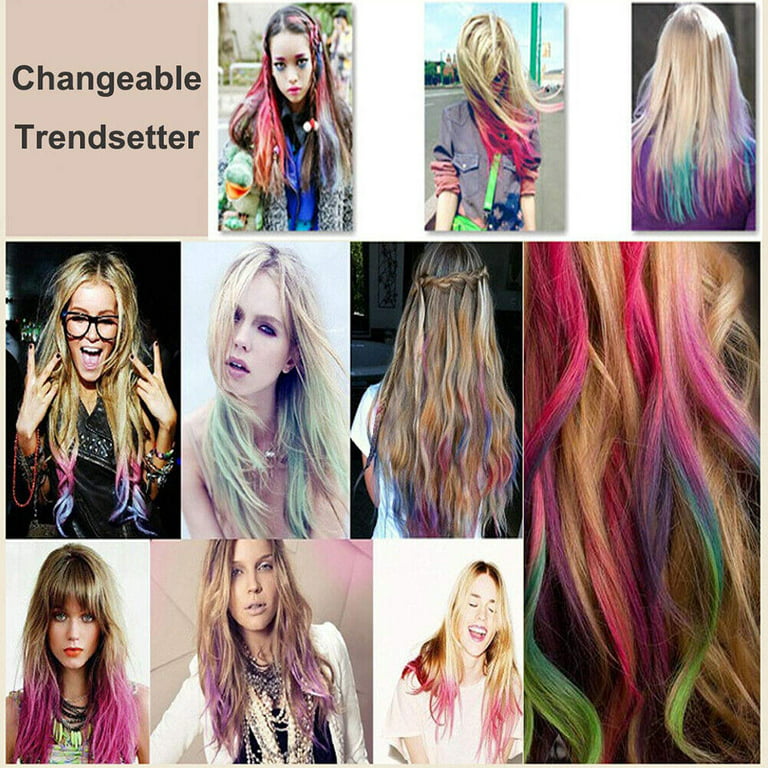 Hair Chalk, 24 Colors Set Non-toxic Temporary Hair Color Chalk Dye Soft  Pastels For Women And Girls Hair