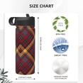 thumbnail image 4 of Pofeuu Buffalo Check Plaid Print 18oz Sports Insulated Kettle, Sports Bottle Water Bottles For Men Women For Gym Hiking Camping Running Mountain Bike Outdoor Sports, 4 of 8