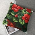 thumbnail image 7 of Soft Pillow Covers - Convenient Hidden Zipper Design - Ideal for Sofas, Chairs, and Home Decor Red Geraniums, 7 of 7