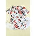 thumbnail image 1 of POGLIP Chemise à Manches Courtes à Volants à Imprimé Floral Blanc pour Femmes, 1 of 6