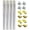 Silver, variant on Universal E Track Tie Down Rail Kit for Trailers, Vans, Garages - 12PCS Steel Tie-Down System with O-Ring Anchors and Ratchet Straps, Silver