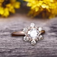 thumbnail image 2 of 1.25 Carat Round Cut Charles & Colvard moissanite engagement ring anniversary gift on 10k Rose Gold, 2 of 5