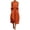 AZ26-Orange, variant on Linen Sets For Women 2 Piece Sleeveless Ruffled Hem Crop Top Capri Wide Leg Pants Causal Dressy Set Summer Vacation Beach Outfits Green M