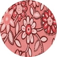 thumbnail image 1 of Ahgly Company Indoor Round Patterned Light Coral Pink Area Rugs, 8' Round, 1 of 6
