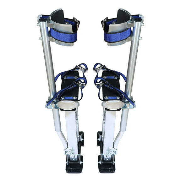 Drywall Stilts 18-30" Grade Adjustable Auminum Tool Stilt Silver for Painting Cleaning