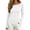 White, variant on ZDNIXIAN Women Off Shoulder Long Sleeve Basic Tops Ribbed Knit Slim Fitted Blouse, Elegant Boat Neck Form Fitting Shirt, Stretchy Soft Casual Long Sleeve Tees