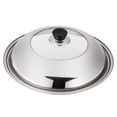 thumbnail image 1 of relayinert Visualized Stainless Steel Cookware Pot Lid For Easy Cleaning Sturdy And Durable Frying Pans Lid 28cm, 1 of 6