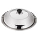 thumbnail image 1 of Ounissouiy Tapa resistente de sartenes de acero inoxidable con tapa de wok visualizada de acero inoxidable visualizada Cocina y Comedor 34cm, 1 of 6