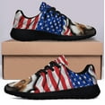 thumbnail image 2 of Basset Hound American flag Shoes Patriot Sneakers Lightweight Comfortable Running Shoes for Men Women Black Size 7, 2 of 6
