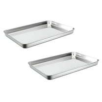 ACDANC Baking Sheet Pan Stainless Steel Tray Cake Oven Cookie Pan Toaster Metal Roll Tray Nonstick Reusable Jelly Pan Dish