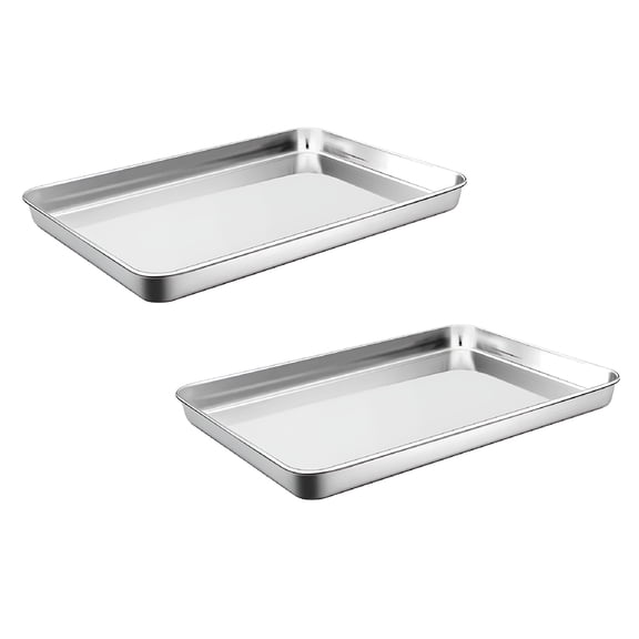 ACDANC Baking Sheet Pan Stainless Steel Tray Cake Oven Cookie Pan Toaster Metal Roll Tray Nonstick Reusable Jelly Pan Dish
