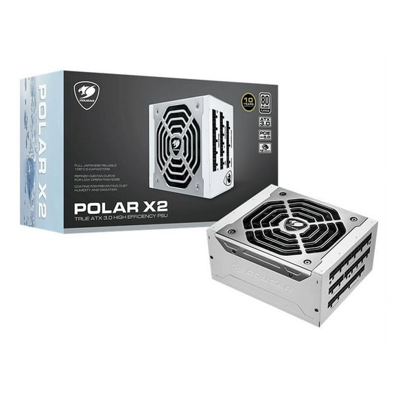 Cougar Polar X2 1050 - Alimentation Électrique (Interne) - ATX12V 3.0/ EPS12V - 80 PLUS Platine - AC 100-240 V - 1050 Watts
