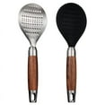 thumbnail image 4 of Vrorvz 316 Stainless Steel Rice Spoon with Wooden Handle Ergonomic Design for Easy Grip Versatile for Serving Rice Soups Stews Dishwasher Safe Kitchenware Accessory, 4 of 8