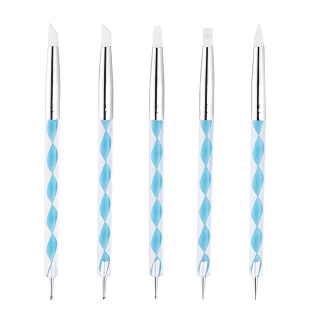 5PCS Nail Art Pens Multi-use Dual-head Nail Carving Tool Nail Art Dotting Tool