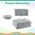 thumbnail image 3 of Gymax Canapé Modulable pour Enfants Phosphorescent avec Housses en Flanelle Lavables à la Machine Gris, 3 of 9