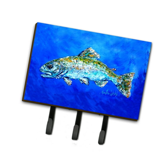 Carolines Treasures MW1124TH68 Fish Headed Downstream Leash or Key Holder Triple multicolor