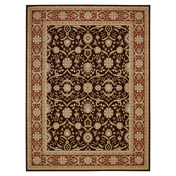 Nourison Persian Crown Dark Brown Area Rug PC001 3'9" x 5'9"