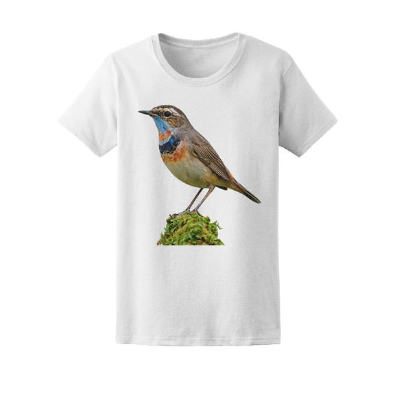 Beautiful Bird On Mossy Spot T-Shirt Women -Image by Shutterstock, Female XX-Large