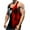 Red, variant on Black Tank Top Mens Summer Patchwork 3D Digital Print Sleeveless Tank Top
