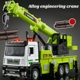 thumbnail image 3 of Sioweci Crane Truck Toy with Movable Joints Sound Light Realistic Toddlers Alloy Construction Vehicle Engineering Truck Model Kids Boys Birthday Gift Sets, 3 of 11