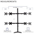 thumbnail image 4 of VIVO Telescoping Quad Ultra Wide 27" to 38" Monitor Freestanding Desk Stand, 4 of 8