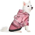 thumbnail image 2 of Honeii Glittering Pink Bathtub Print Small Dog Hoodies Pet Hooded Sweatshirts Fall Winter Puppy Cat Sweaters Warm Clothes for Small Dogs Outfits Costume-Medium, 2 of 7