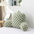 thumbnail image 5 of Reading Pillow Checkered Bed Rest Wedge Backrest Checkerboard Pillow with Arms Back Support for Sitting Up in Bed Cushion Incline Rest Sleeping Snoring Pillow, 5 of 9