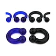 thumbnail image 1 of Acrylic UV Circular (Horseshoe) Barbell With 1/2" Diameter,Gauge (Thickness):10 (2.5Mm),Black, 1 of 1