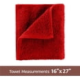 thumbnail image 2 of Car Care Essentials Wash Dry and Detail Towels, Set of 12, Red, 100% Ring Spun Cotton, 16” X 27”, 4.25 lbs. per dz. Heavy Thick, Premium Multi-Purpose Towels, 2 of 5